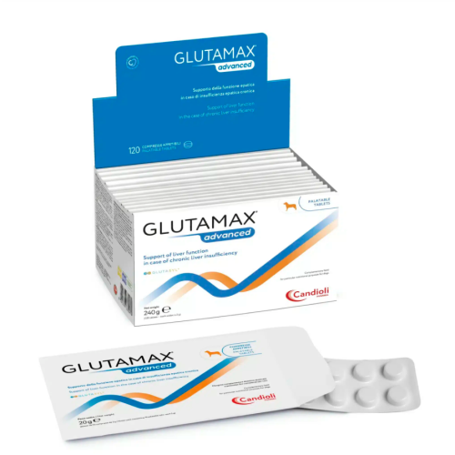Харчова добавка для собак Candioli GlutaMax Advanced (підтримка функцій печінки) таблетки 10 шт