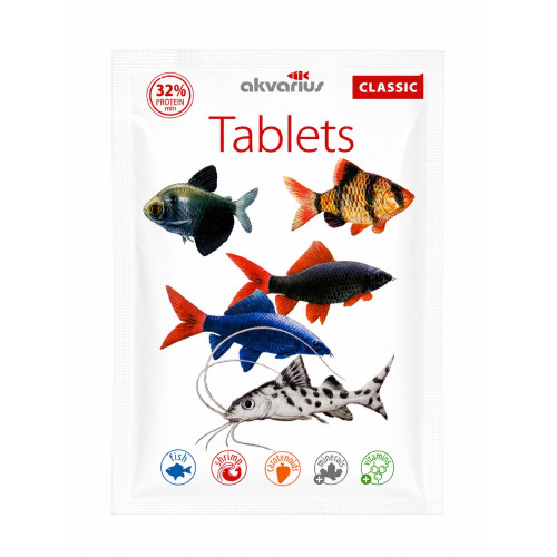 Корм для аквариумных рыб Аквариус Классическое меню, таблетки (Classic menu tabs) - 40г