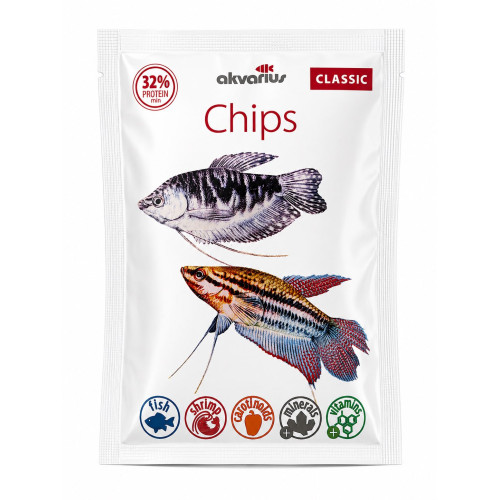 Корм для акваріумних риб Акваріус Класичне меню, чіпси (Classic menu chips) - 25 г