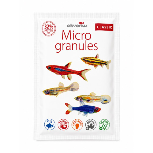 Корм для аквариумных рыб Аквариус Классическое меню, микро гранулы (Classic menu micro granules) - 40 г