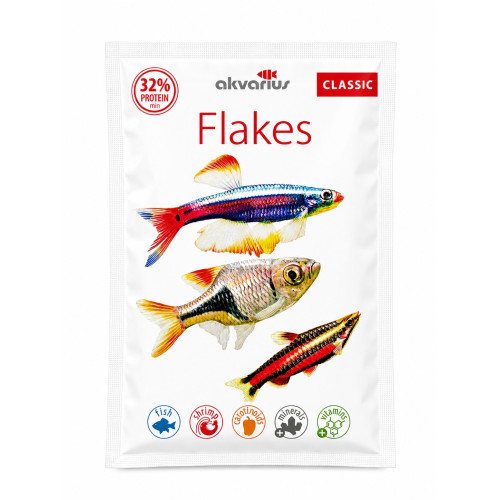 Корм для акваріумних риб Акваріус Класичне меню, пластівці (Classic menu flakes) - 20г