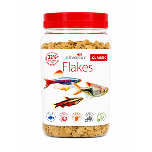 Корм для акваріумних риб Акваріус Класичне меню, пластівці (Classic menu flakes) - 600 мл (80г)