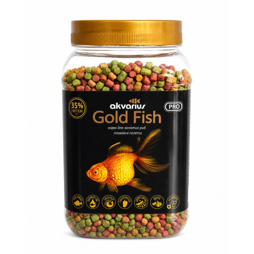 Корм для аквариумных рыб Аквариус Золотая рыбка (Gold Fish menu) - 600 мл (200г)