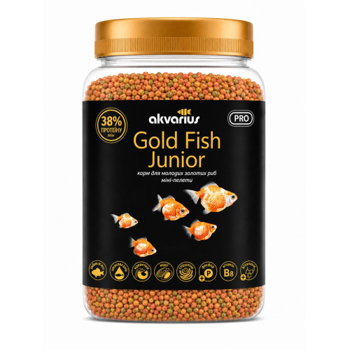 Корм для аквариумных рыб Аквариус Юниор Золотая рыбка (Junior Gold Fish menu) - 600 мл (40г)