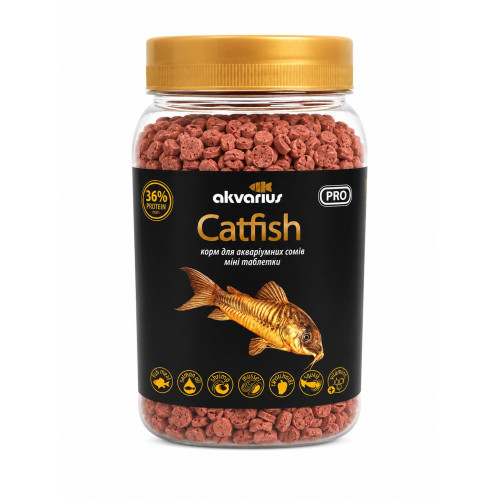 Корм для аквариумних риб Аквариус Меню для сомів (CatFish menu) - 600 мл (350г)