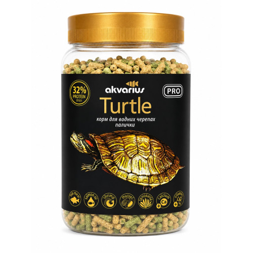 Корм для водоплавних черепах Акваріус Черепахи меню (Turtle menu) - 600 мл (150г)