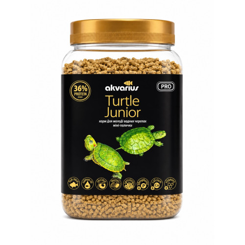 Корм для водоплавних черепах Акваріус Юніор Черепахи меню (Junior Turtle menu) - 600 мл (200г)