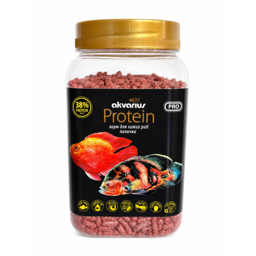 Корм для аквариумных рыб Аквариус Протеин меню (Protein menu) - 600 мл (150г)