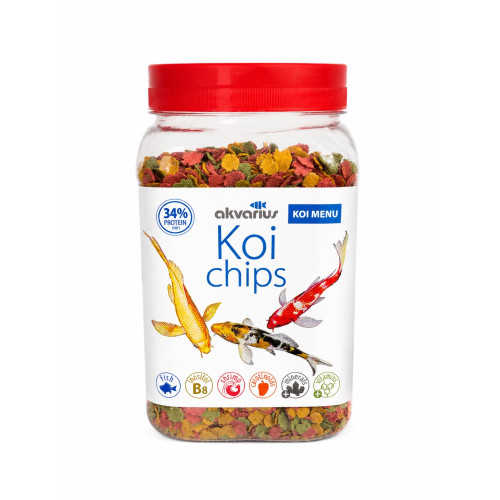 Корм для ставкових риб Акваріус Кої меню, чіпси (Koi menu chips) - 600 мл (150г)