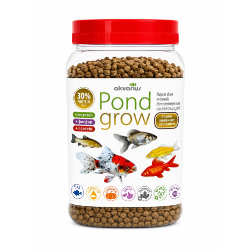 Корм для ставкових риб Акваріус Понд гроу, пелети (Pond Grow) - 600 мл (170г)