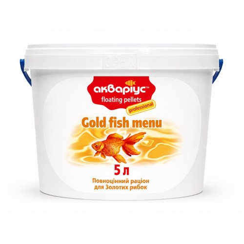 Корм для аквариумных рыб Аквариус Золотая рыбка (Gold Fish menu) - 5 л (1.5 кг)
