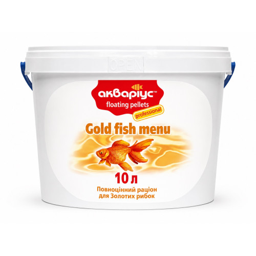 Корм для аквариумных рыб Аквариус Золотая рыбка (Gold Fish menu) - 10 л (3 кг)