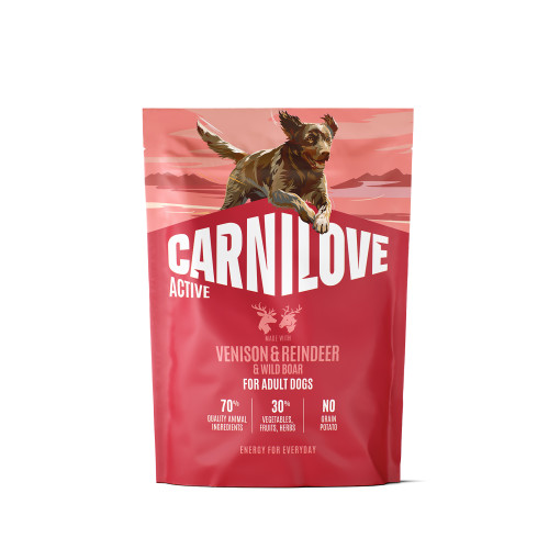 Корм сухой Carnilove Active Venison & Reindeer & Wild Boar Active Adults для активных собак оленина и дикий кабан 1,5 кг