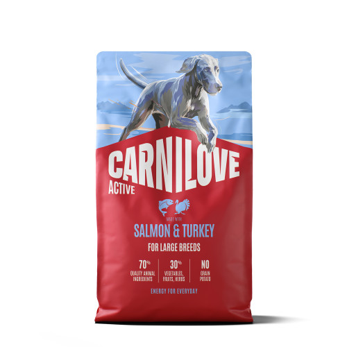 Корм сухий Carnilove Active Salmon & Turkey Large Breed для cобак великих порід лосось та індичка 4 кг
