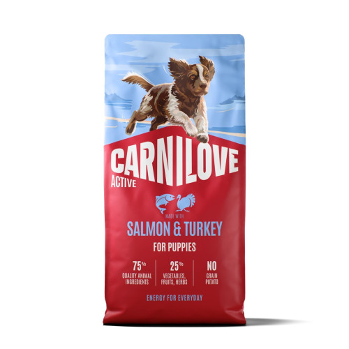 Корм сухой Carnilove Active Salmon & Turkey Puppy для щенков лосось и индейка 12 кг