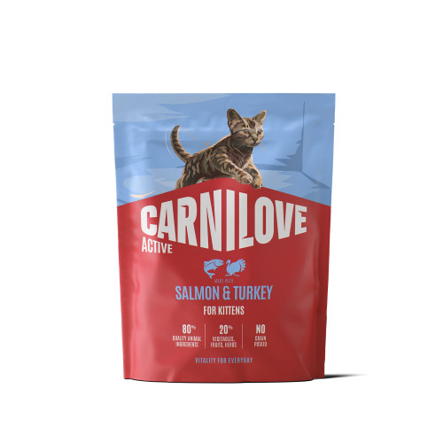 Корм сухий Carnilove Active Salmon & Turkey Kitten для кошенят лосось та індичка 400 г