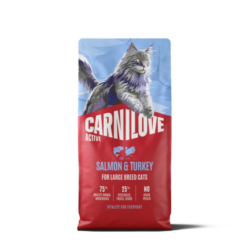 Корм сухий Carnilove Active Salmon & Turkey Large Breed для котів великих порід лосось та індичка 6 кг