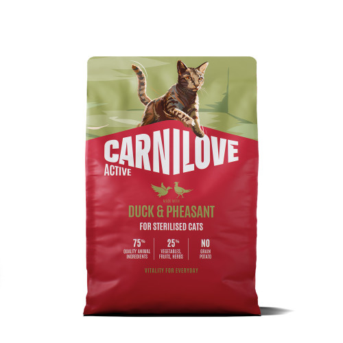 Корм сухий Carnilove Active Duck & Pheasant Sterilised для стерилізованих котів качка і фазан 2 кг