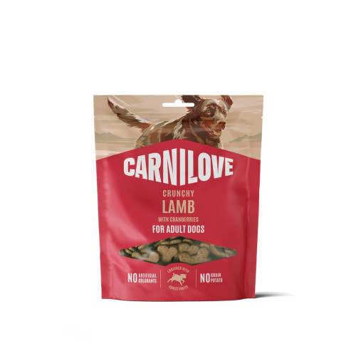 Лакомства Carnilove Crunchy Snack Lamb with Cranberries для собак хрустящие ягнёнок и клюква 200 г