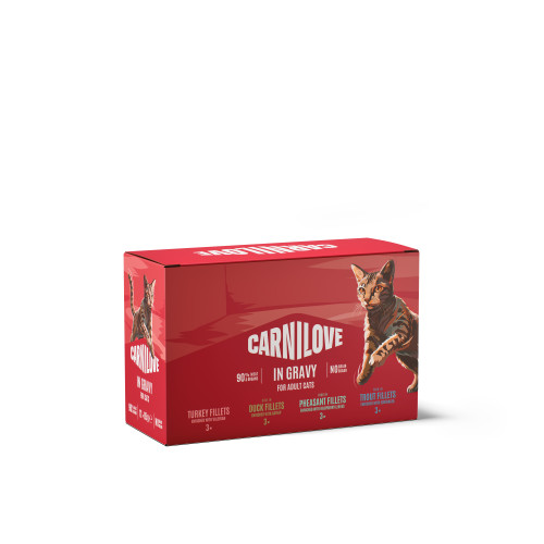 Корм влажный Carnilove Gravy Multipack для кошек в соусе в ассортименте 12×85 г