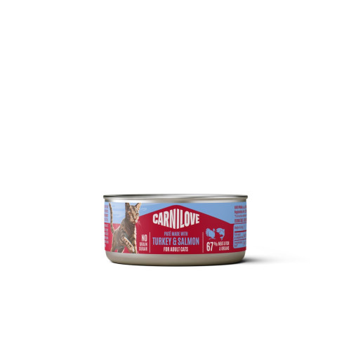 Корм влажный Carnilove Turkey & Salmon для кошек паштет индейка и лосось 100 г