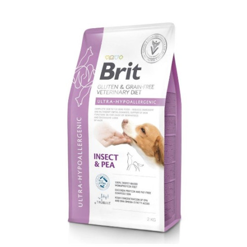 Сухой корм для собак Brit VetDiet Dog Ultra-hypoallergenic при проблемах с пищеварением с насекомыми, 2 кг
