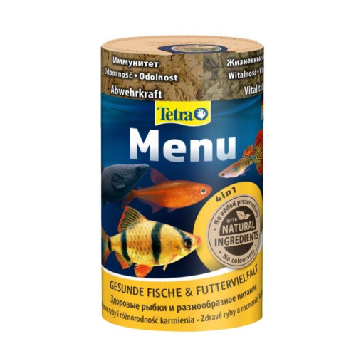 Корм сухий для тропічних акваріумних рибок в пластівцях Tetra Menu - 100 мл