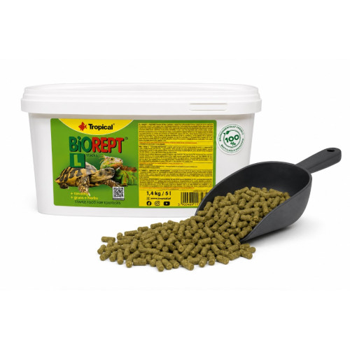 Фасованный корм для травоядных рептилий (черепах, игуан и др.) Tropical Biorept L — 100 г