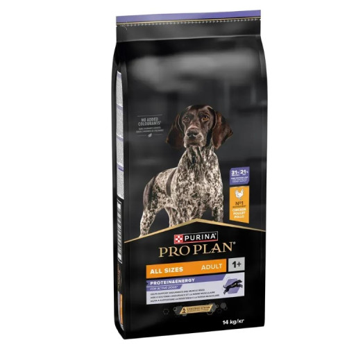 Сухой корм для активных собак всех размеров Pro Plan Adult Protein & Energy с курицей - 14 кг