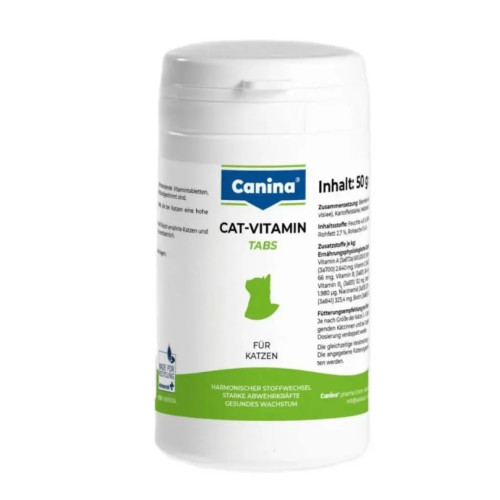 Вітамінний комплекс Canina Cat-Vitamin Tabs для котів 50 г 100 табл. Вітамінний комплекс Canina Cat-Vitamin Tabs для котів 50 г 100 табл.