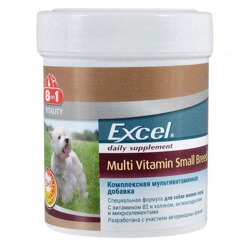 Мультивитаминный комплекс 8in1 Excel Multi Vitamin Small Breed для собак мелких пород таблетки 70 шт