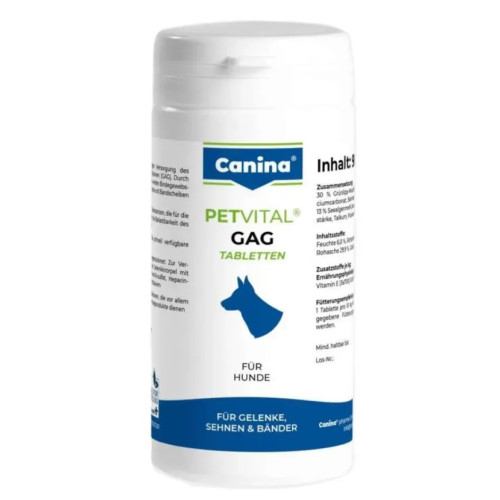 Мінеральний комплекс Canina Petvital GAG для собак для суглобів і тканин глюкозамін з екстрактом мідій 90 г 90 табл.