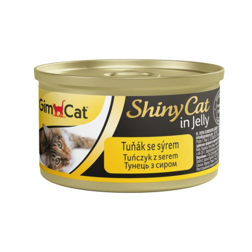 Вологий корм для кішок Gimpet ShinyCat з тунцем та сиром 70 г