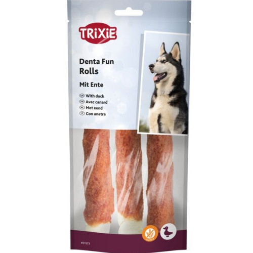 Ласощі для собак Trixie DENTAfun Паличка для чищення зубів з качкою 3 шт 140 г