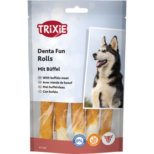 Ласощі для собак Trixie DENTAfun Жувальна паличка з мʼясом буйвола 5 шт 70 г