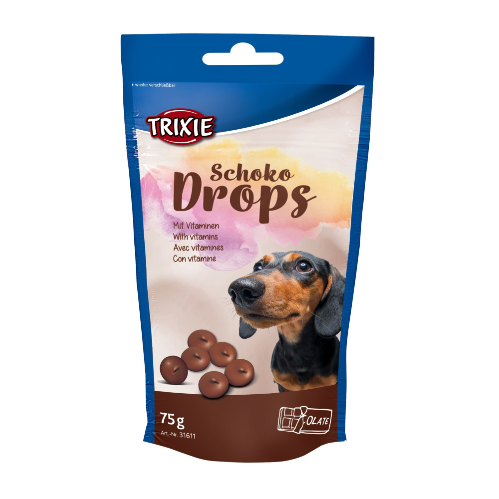 Лакомство для собак Trixie Drops шоколад 75 г 