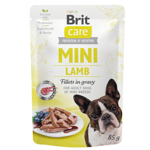 Влажный корм для собак Brit Care Mini с ягненком филе в соусе 85 г
