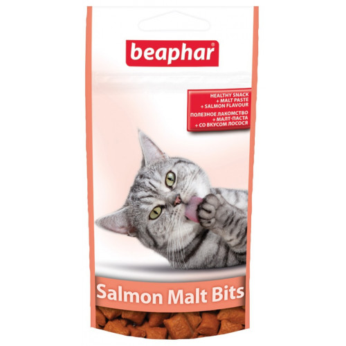 Лакомство для кошек Beaphar Malt-Bits with Salmon с добавлением Мальт-пасты и лосося 35 г