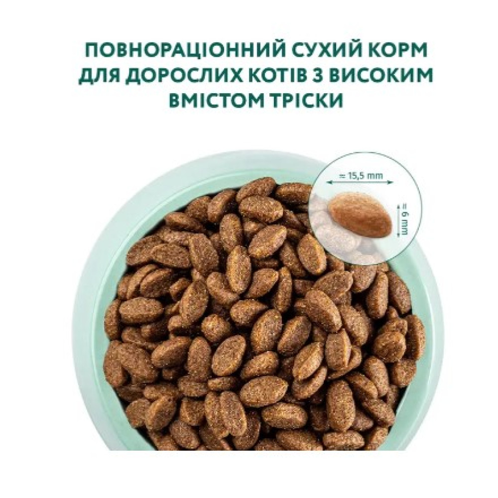 Сухой корм для взрослых кошек Optimeal (треска) 4 (кг)