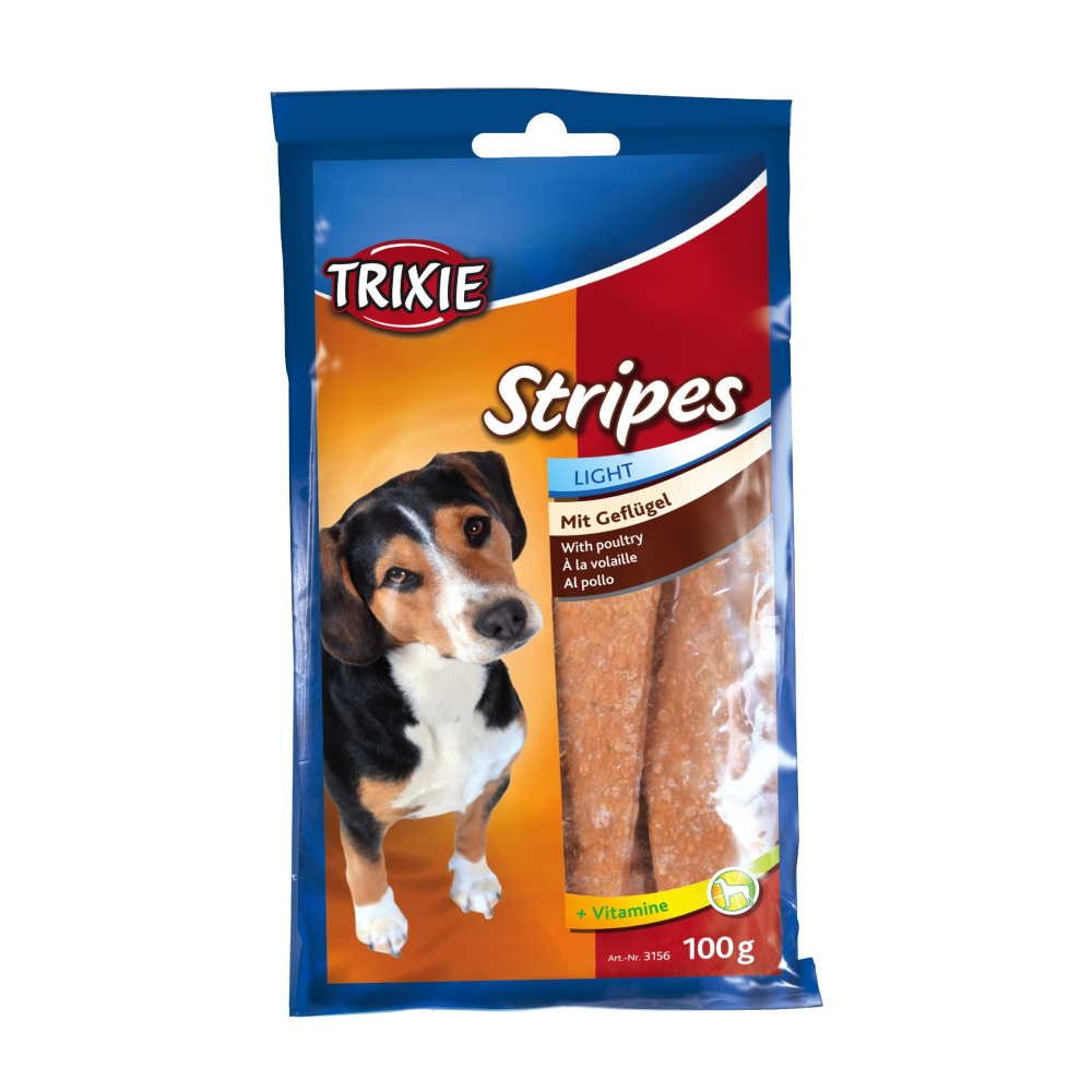 Ласощі для собак Trixie Stripes Light з мʼясом свійської птиці 10 шт 100 г