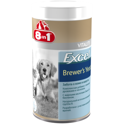 Пивные дрожжи 8in1 Excel Brewers Yeast для кошек и собак таблетки 1430 шт