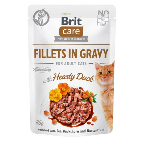 Влажный корм для кошек Brit Care с уткой в соусе 85 г