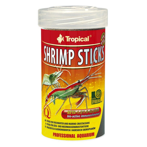 Корм для ракоподібних (крабів/раків/креветок) Tropical Shrimp Sticks у паличках 100 мл (55 г)
