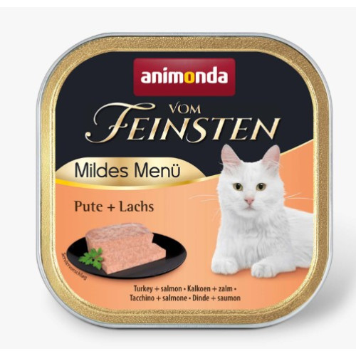 Консерва Animonda Vom Feinsten Adult Turkey + Salmon для кошек с чувствительным пищеварением, 100 г 