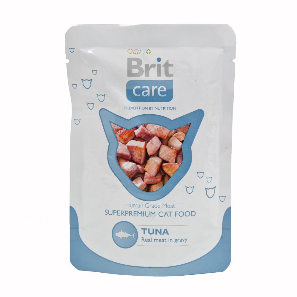 Вологий корм для кішок з тунцем Brit Care Pouches tuna 80 г