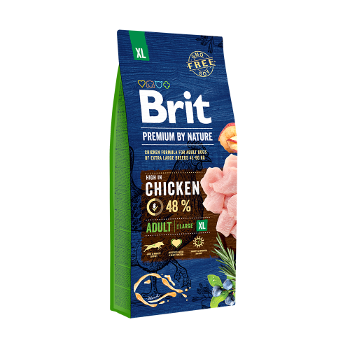 Сухой корм Brit Premium Dog Adult XL для взрослых собак гигантских пород со вкусом курицы 15 кг