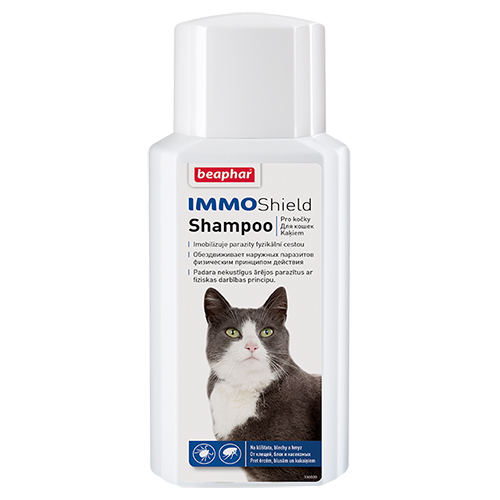 Шампунь Beaphar Immo Shield Shampoo for Cats от блох и клещей для кошек 200 мл