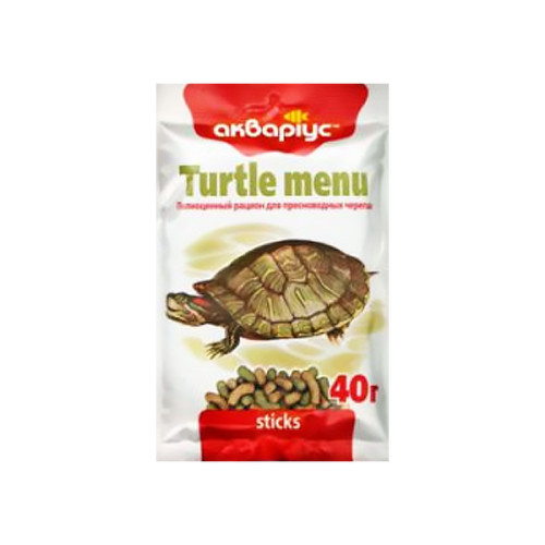 Корм для водоплавних черепах Акваріус Turtle Menu Sticks (плаваючі палички) 40г