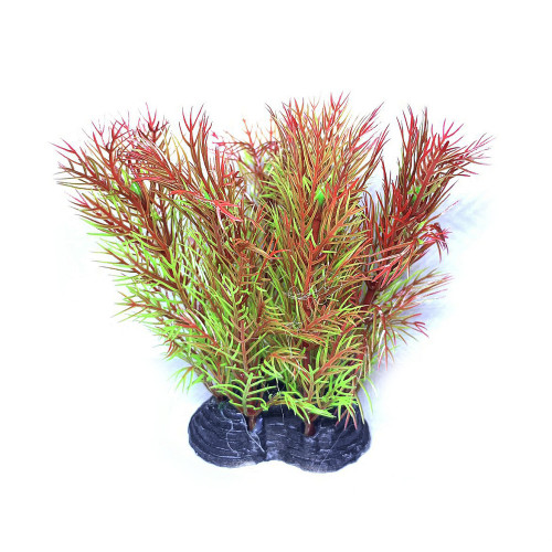 Штучна рослина для акваріума Aquatic Plants "Foxtail" червоно-зелена 10 см
