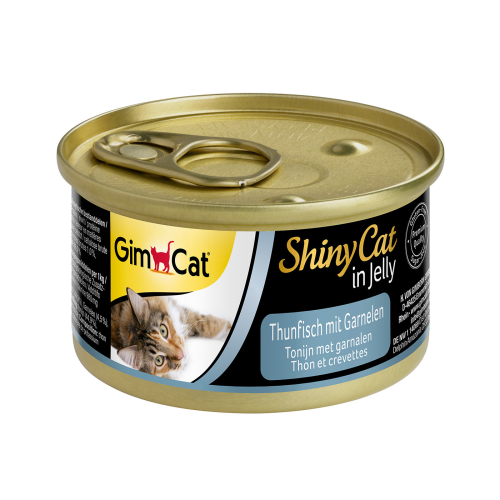 Вологий корм для кішок Gimpet ShinyCat з тунцем та креветками 70 г
